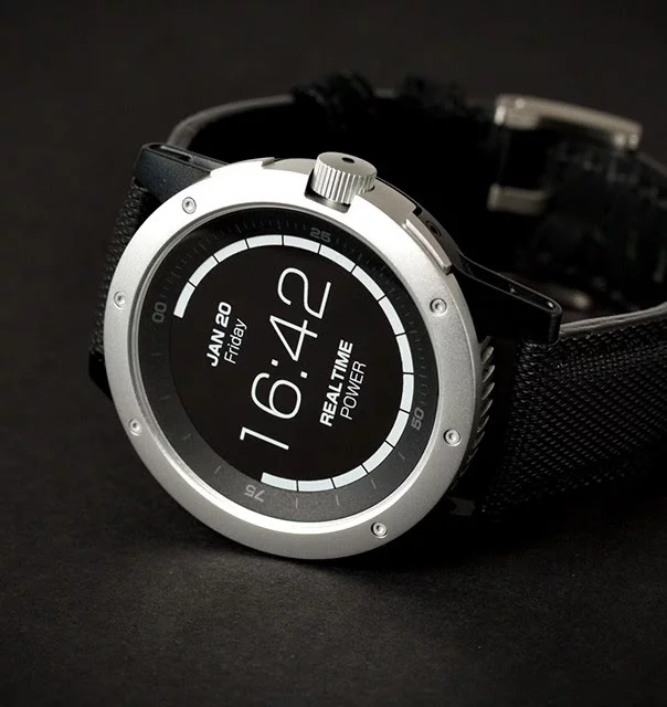 The thermoelectrically-powered Matrix PowerWatch runs off body heat and displays total energy generated
