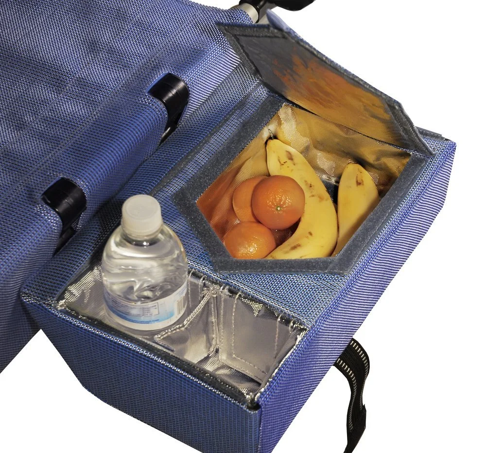 The LoungePac's cooler and cupholder