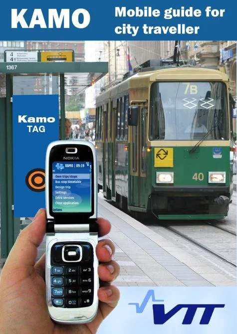 VTT's KAMO system communicates public transport information to your mobile phone.