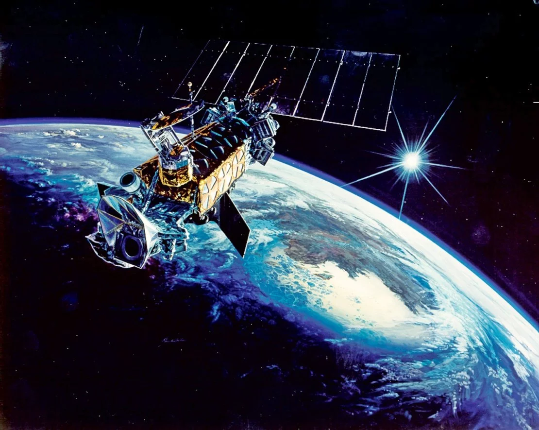 DMSP satellite destroyed by an exploding battery