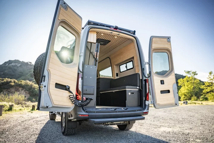 The expandable/removable sofa is one of the flexible interior elements that gives the Vanspeed Album serious versatility