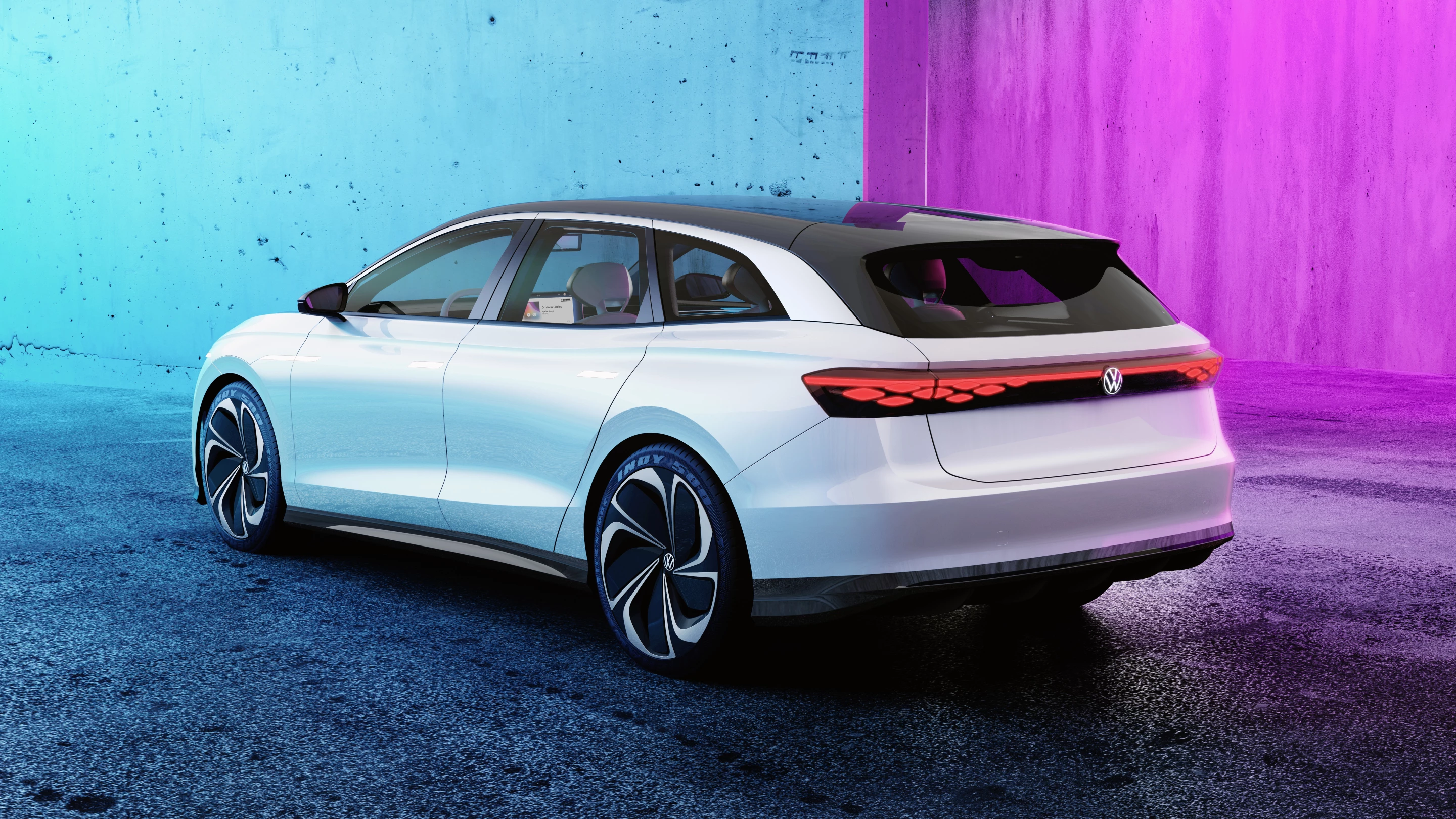 Designed like a midsized station wagon, the new Space Vizzion Concept is about the size of a Tiguan