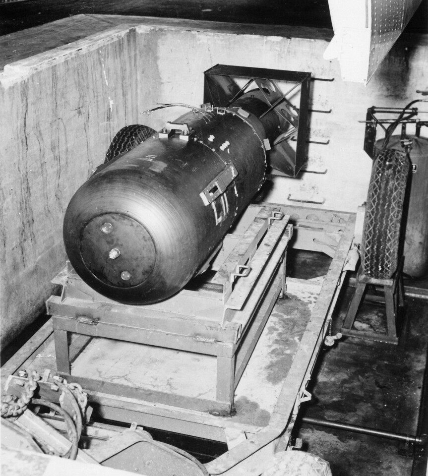 The Little Boy fission bomb dropped on Hiroshima