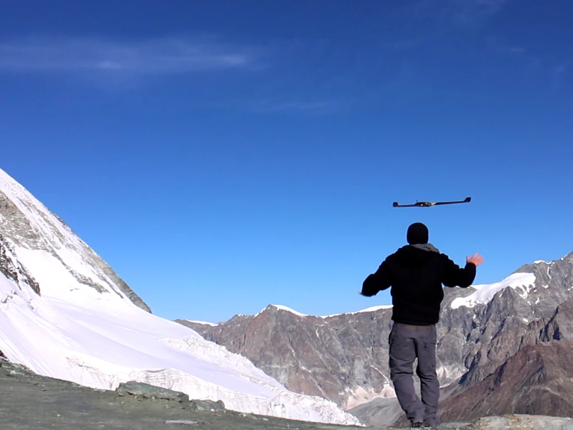A successful launch of the eBee at 3,260 m