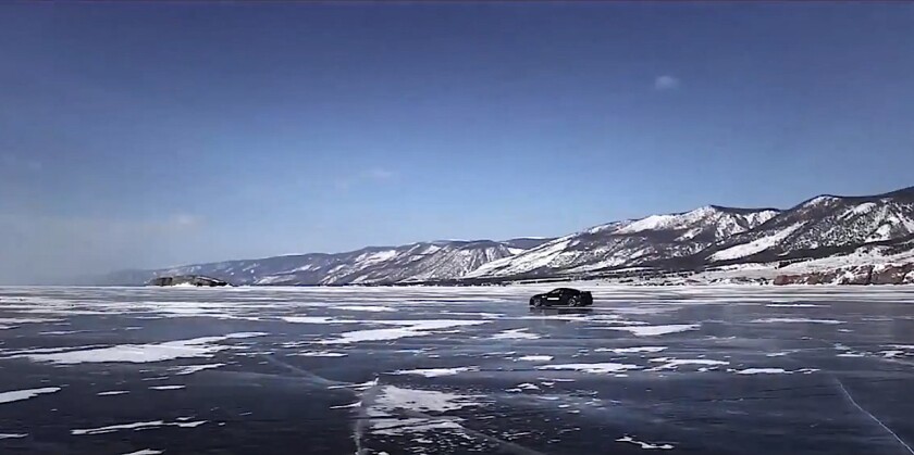 The GT-R captures Russia's ice speed record