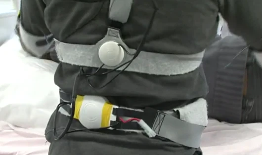 The MotivePro analyzes the wearer’s position by taking relative measurements between tiny sensors attached to key points on the wearer’s body