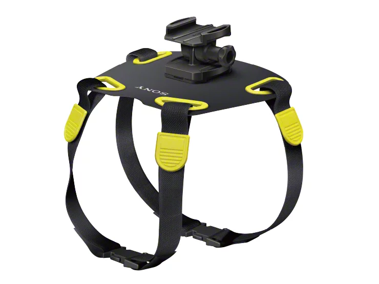 The AKA-DM1 is a dog harness which, when paired with a Sony Action Cam, allows you to view the world from your pet's perspective
