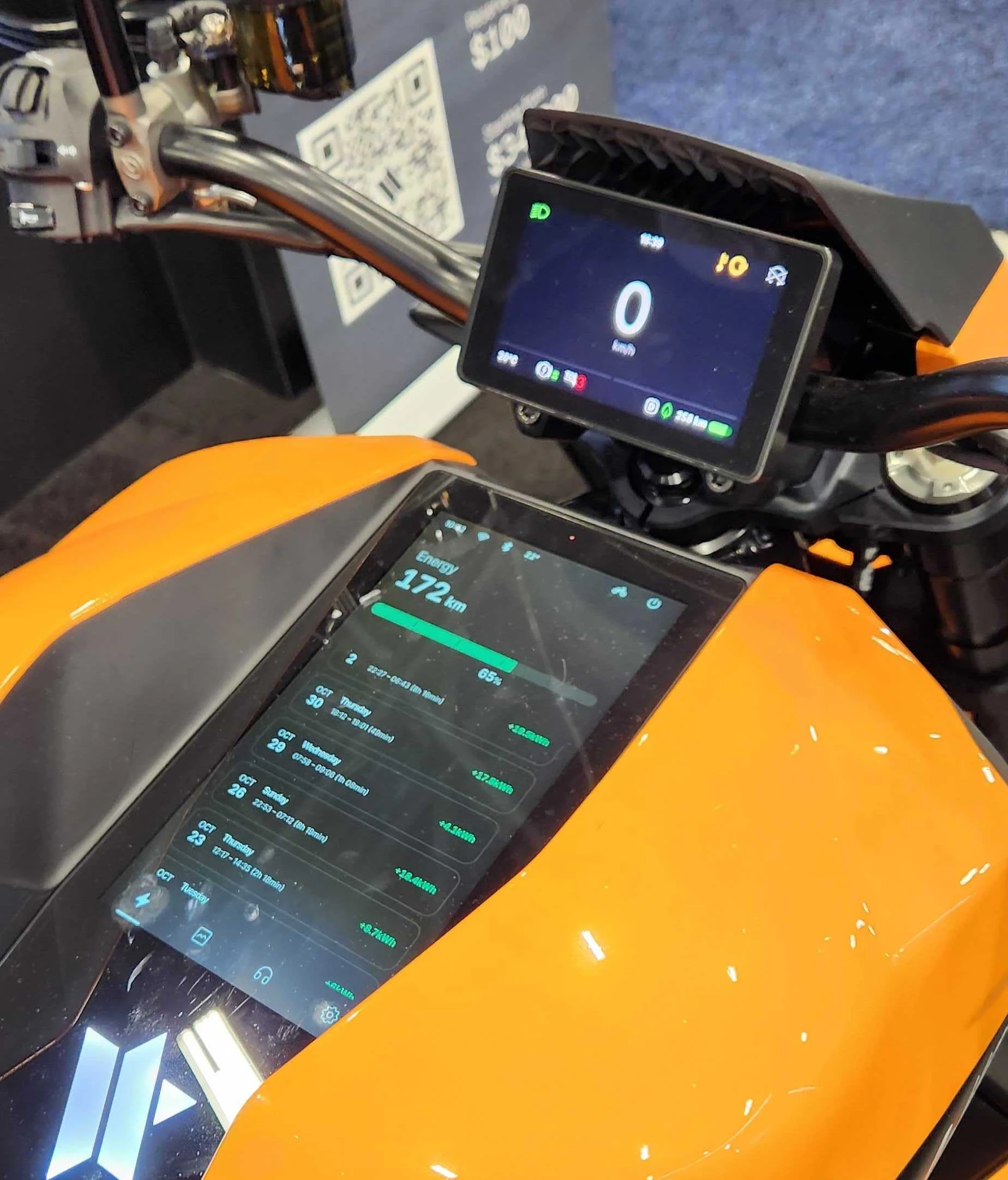 In the cockpit of the all-new Verge TS Pro electric motorcycle