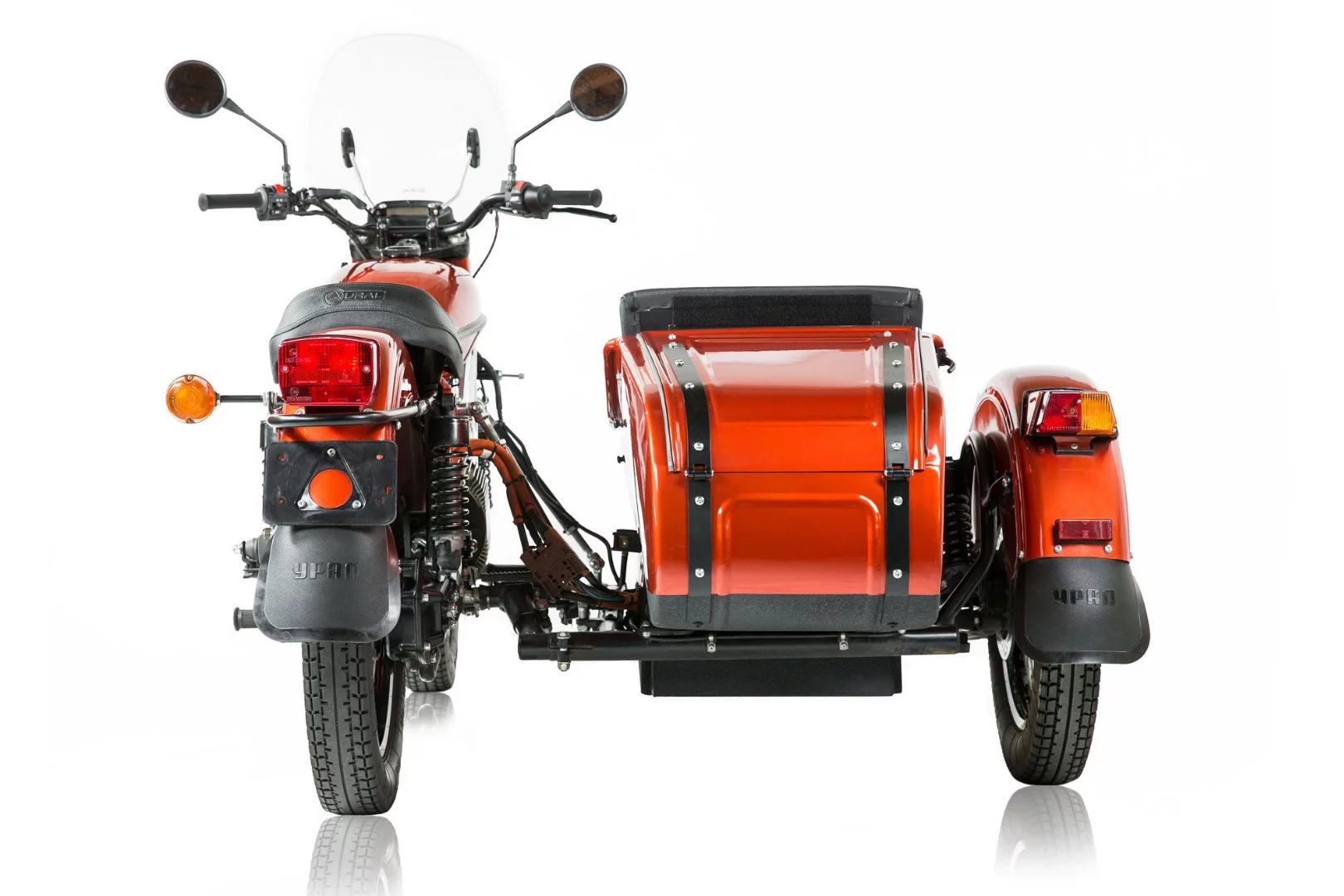 Ural's electric prototype: from behind, it could be any other Ural, but where's the exhaust?