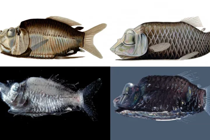 The two new species of bioluminescent fish belong to the Mirrorbelly family