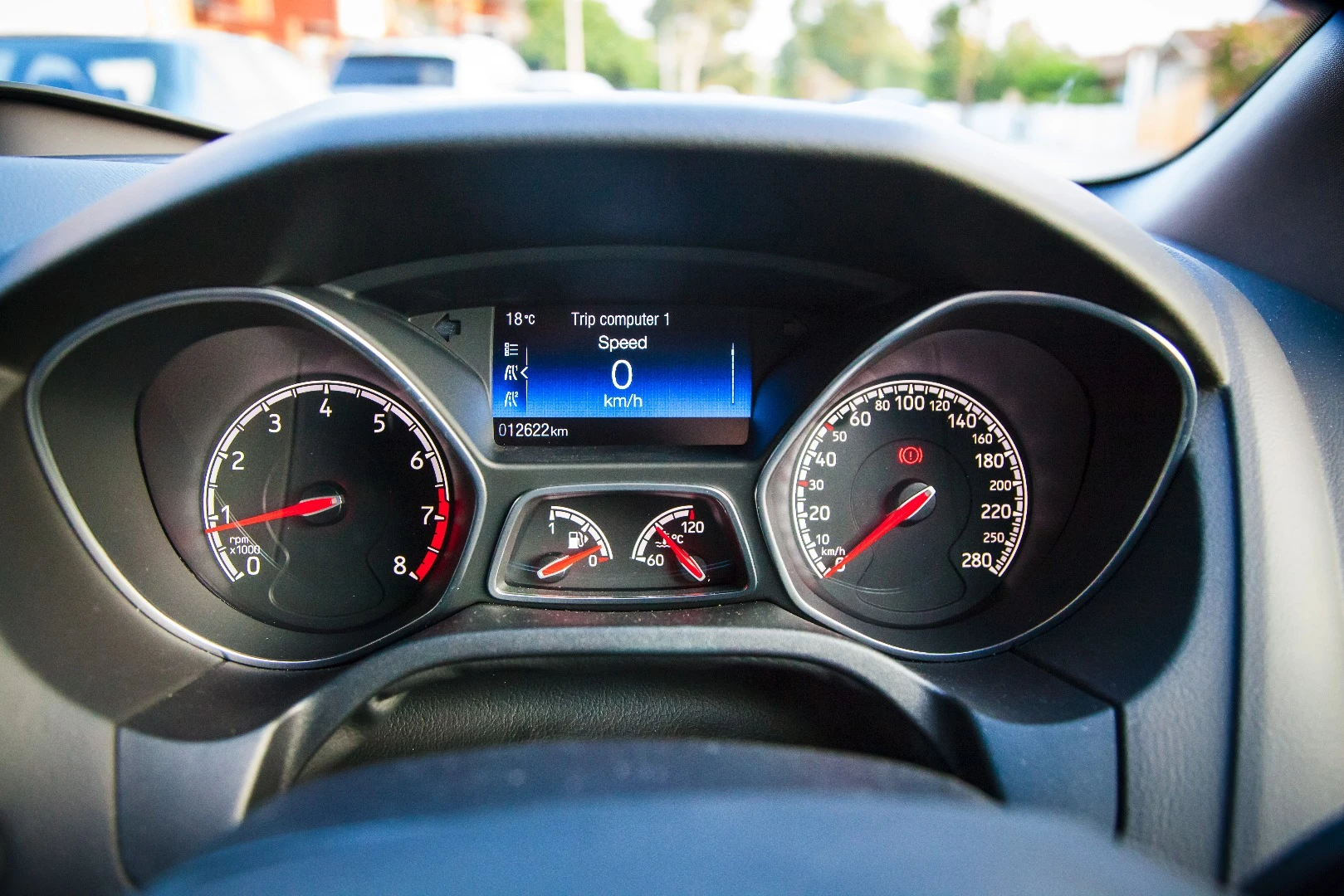 There's a range of displays available on the binnacle screen, but the big speedo is the most useful for anyone who values the points on their license