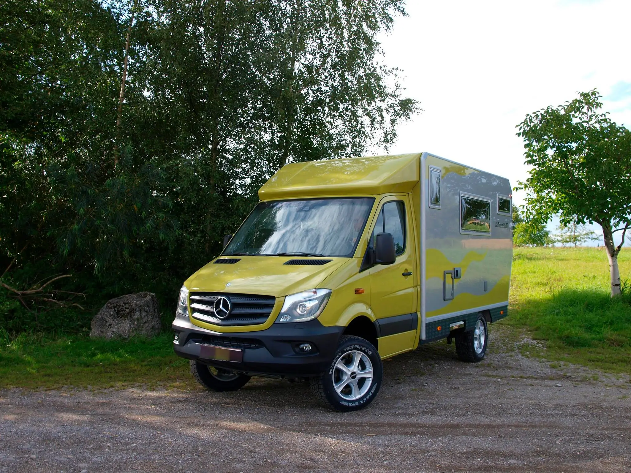 The standard EX 366 is based on the Mercedes Sprinter 4x4 with 161-hp TDI engine