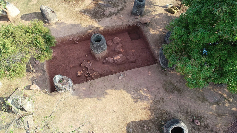 One of the excavation sites