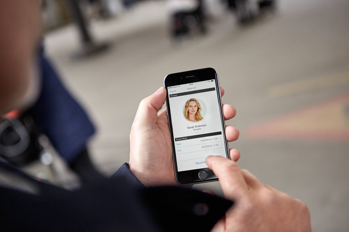 Users could lend their car to other people, by sending them digital keys