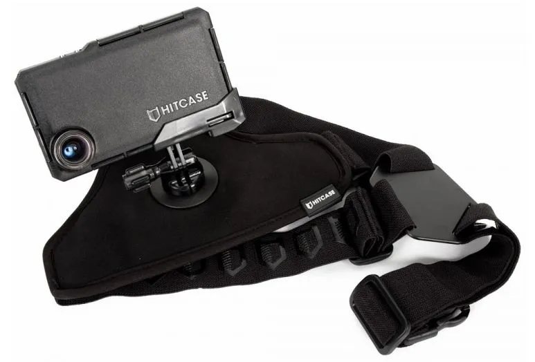 The Hitcase Pro, mounted on the ChestR Mount