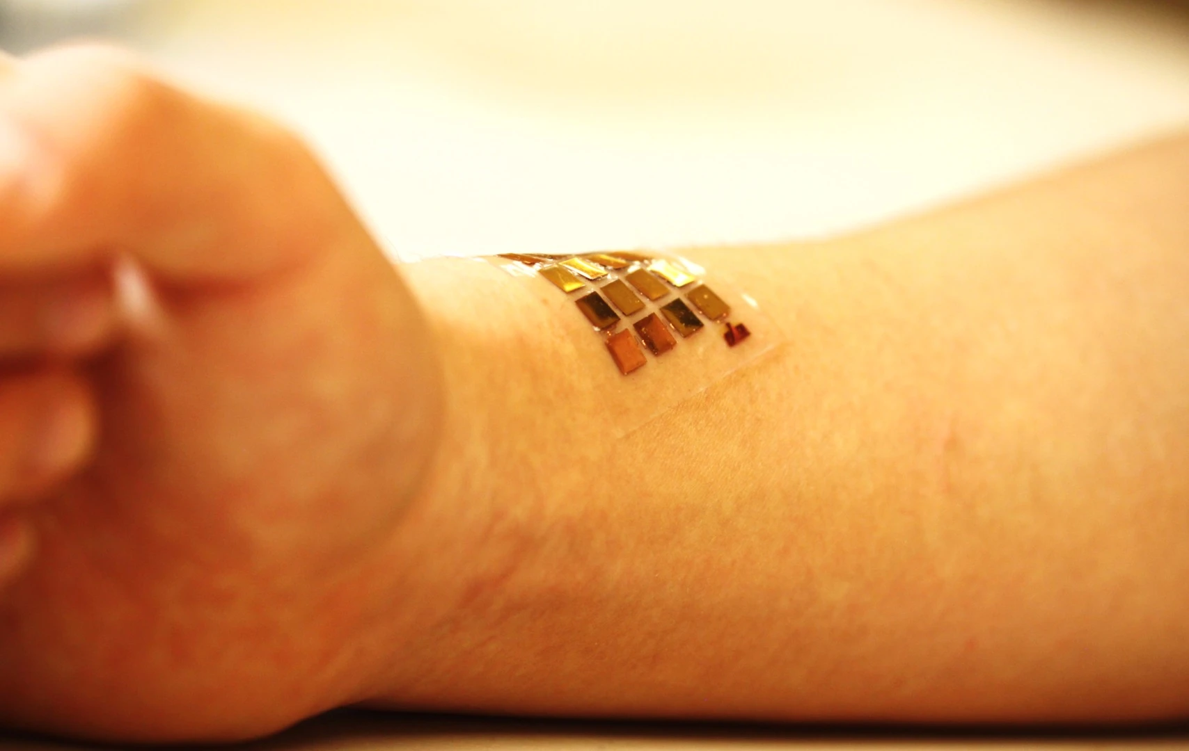 The team says this proof-of-concept device can be applied to human skin like a band-aid