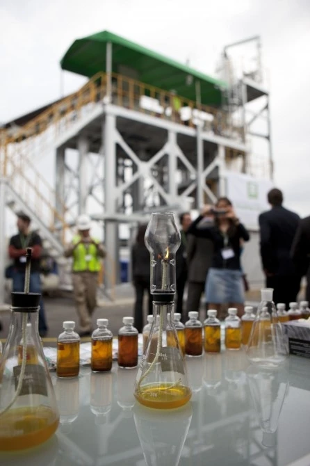 A sample of the oil produced by the Envion Oil Generator