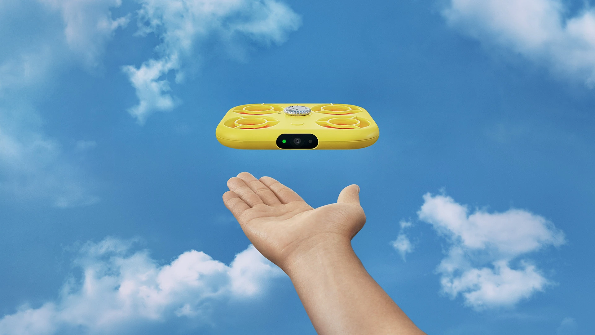 The Pixy pocket drone can autonomously fly around a subject while capturing 2.7K video via the front-facing camera