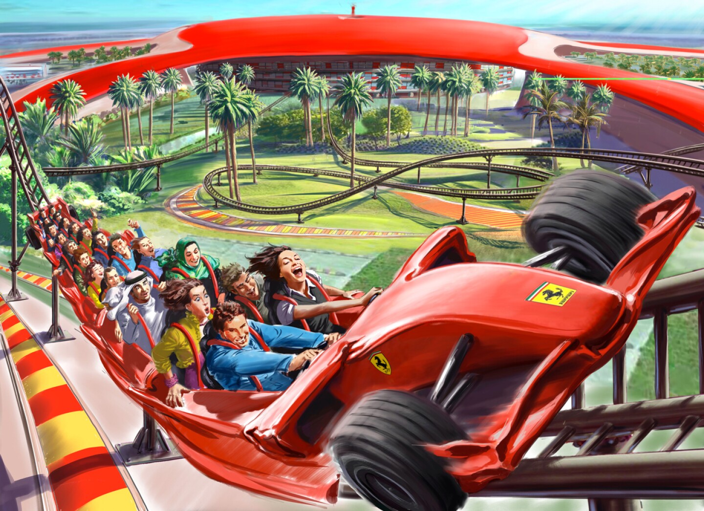 Achterbahn Ferrari World