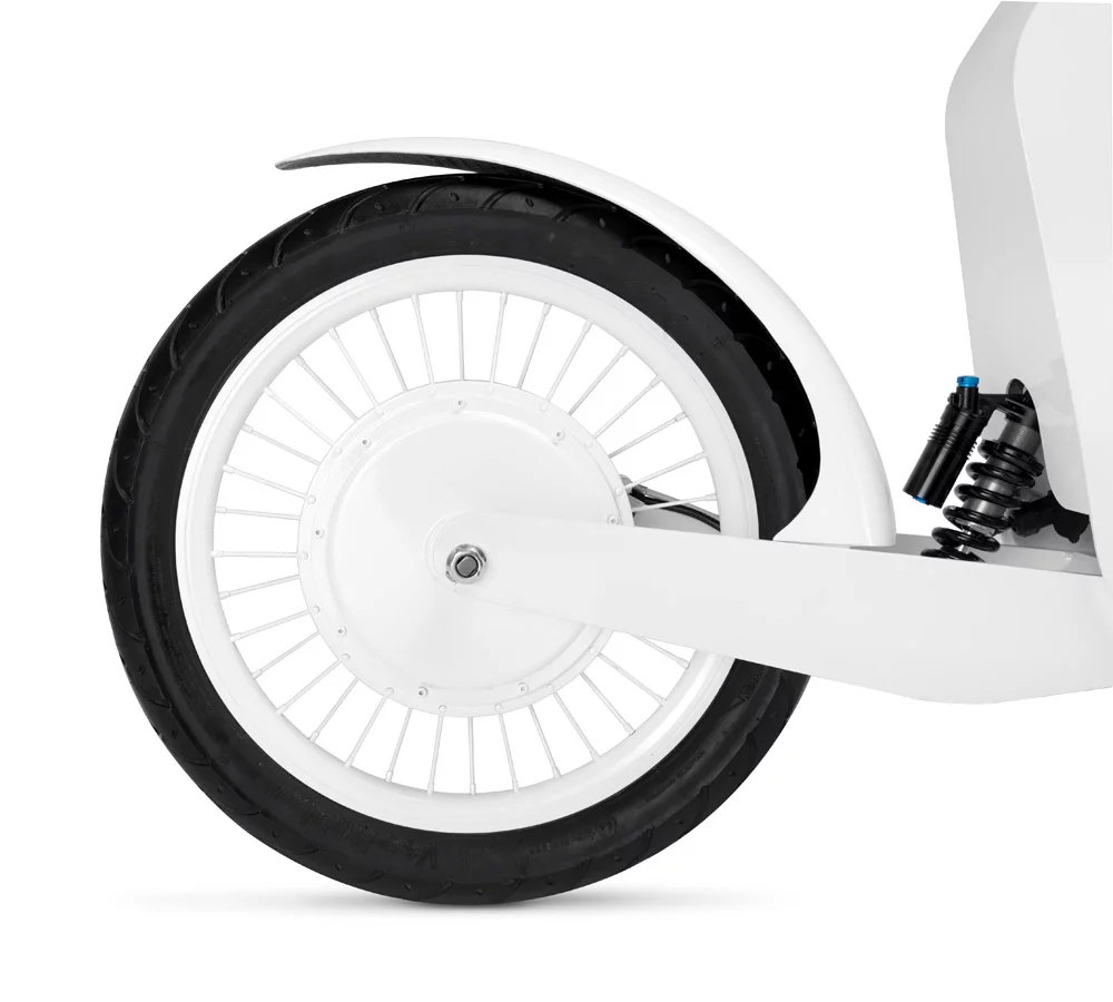 The 100-mm multi-adjustable rear shock
