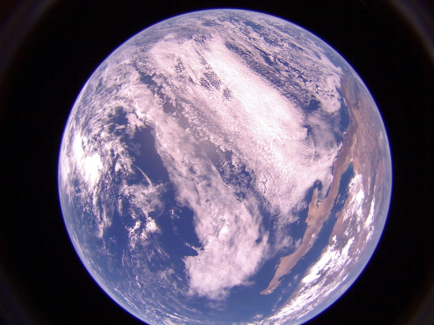 Shot of Earth captured from orbit by the LightSail 2