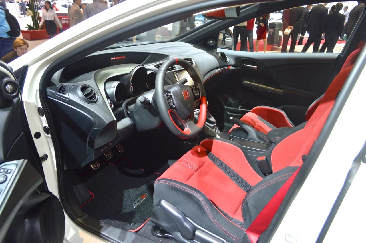 The Type-R's seats are designed to keep the driver and passenger in place during heavy cornering