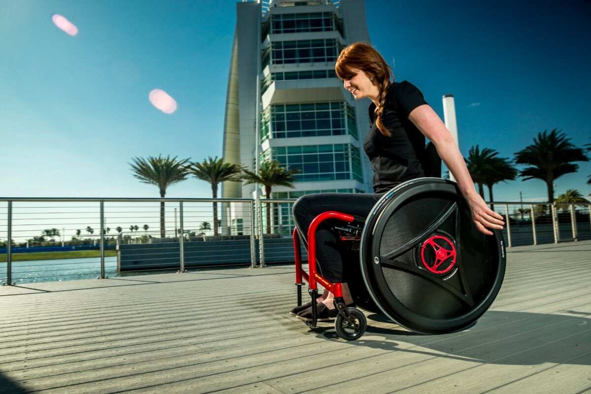 New wheels take a backward approach to wheelchair use
