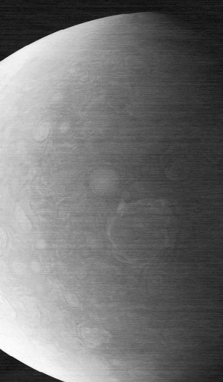 Image from Juno showing JunoCam's deterioration