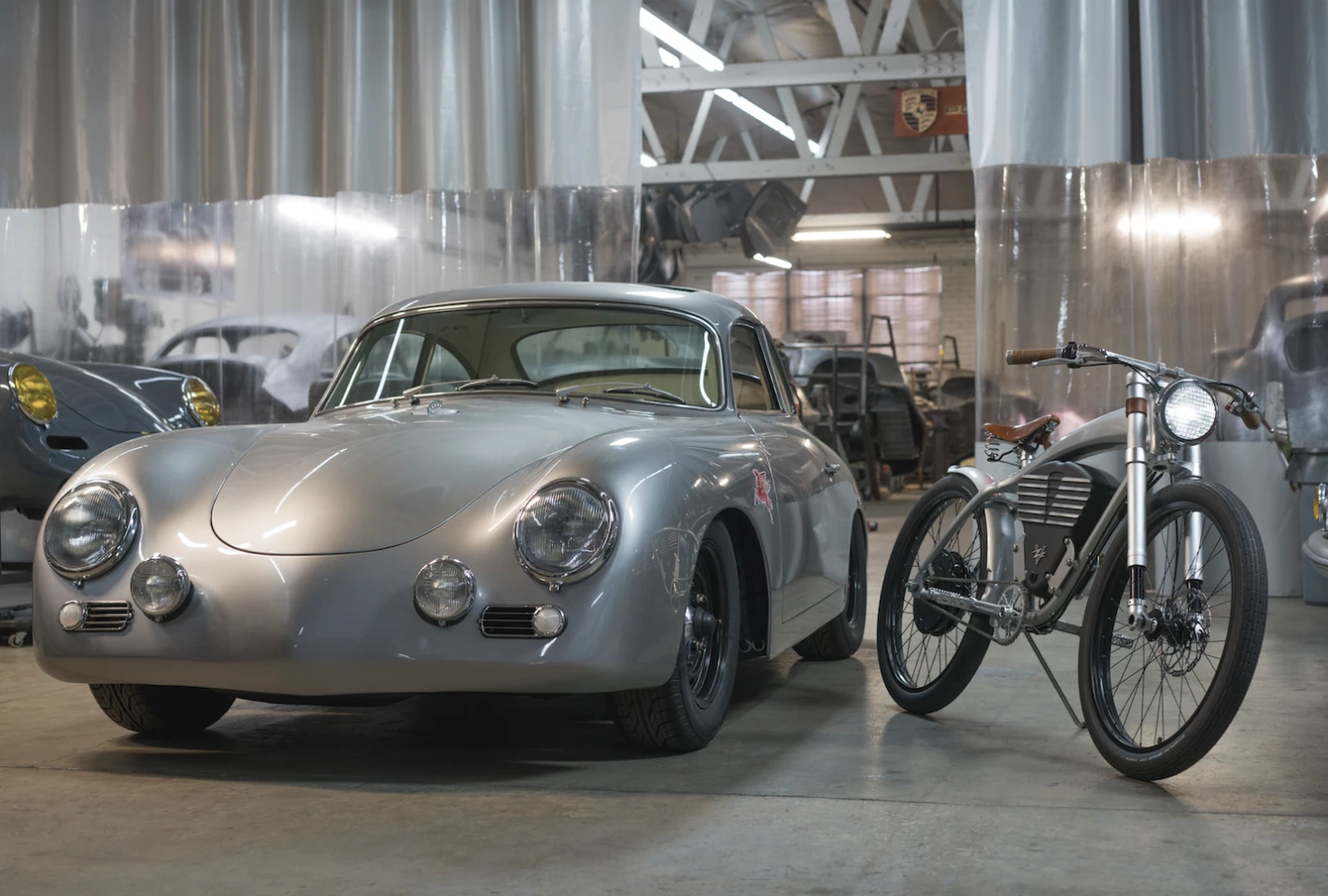 The 356 alongside the Outlaw e-bike it inspired
