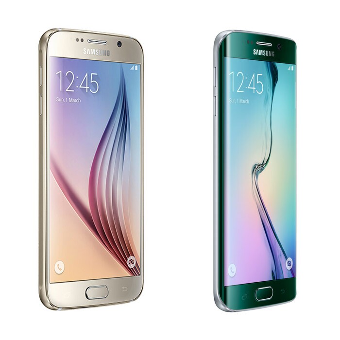 Both phones have metal frames with glass backs