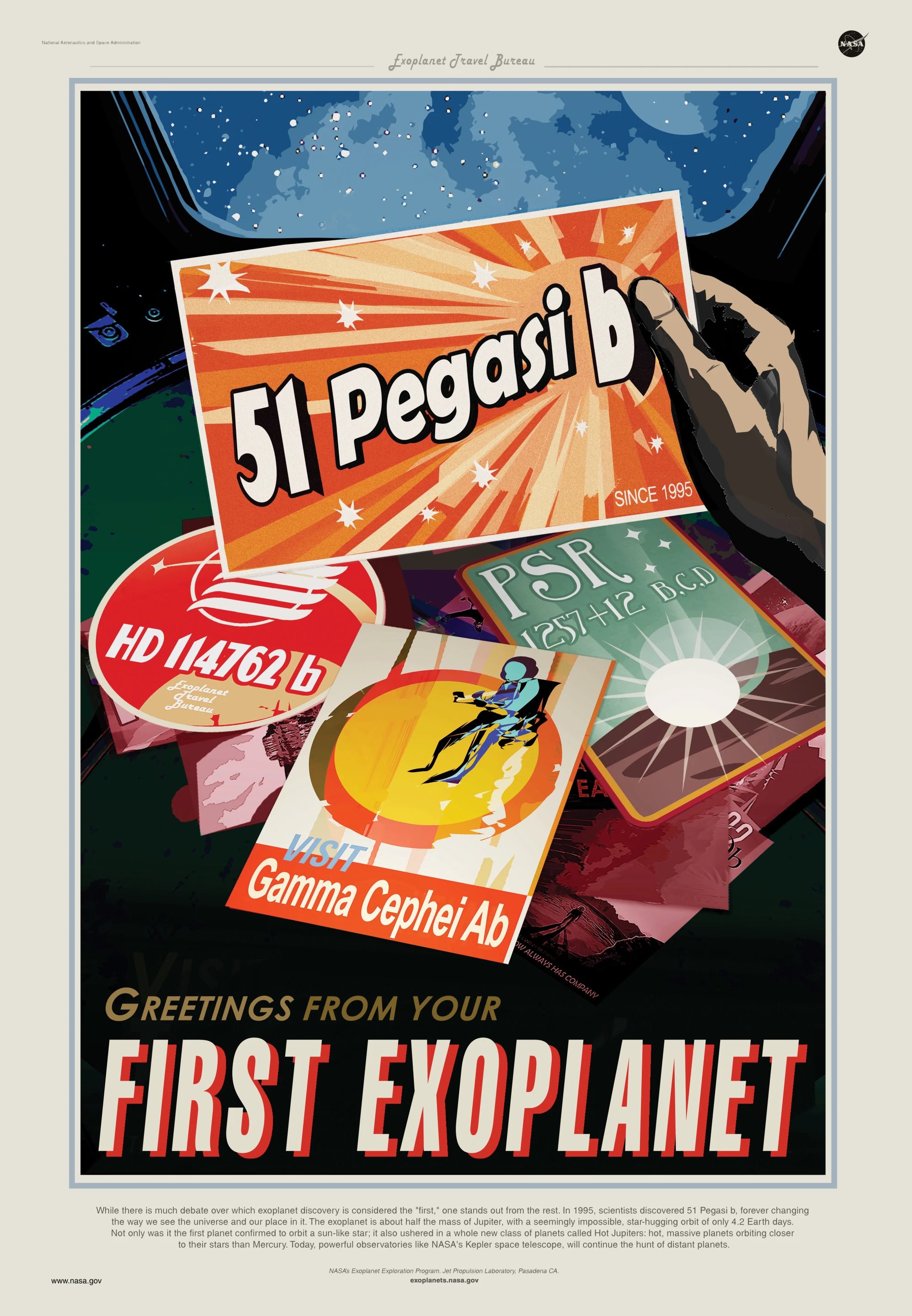 Travel poster for 51 Pegasi b