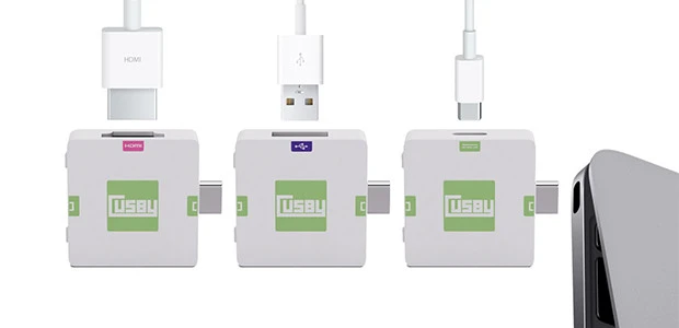 Cusby's design ensures that there is always a free USB-C port available