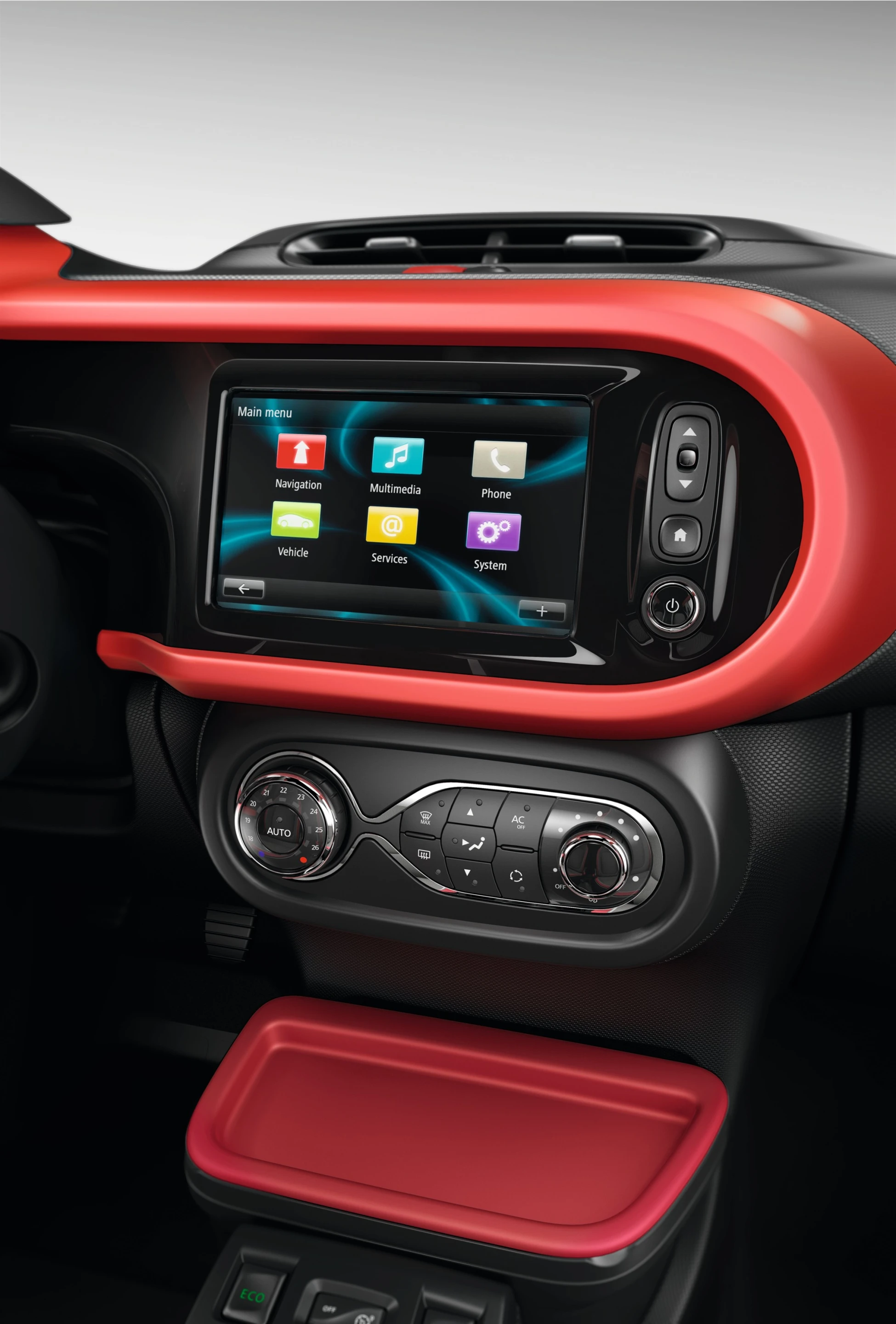 Renault Twingo smartphone display with alternative trim