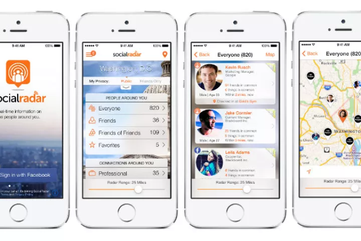 SocialRadar is an app that provides real-time information about the people around you