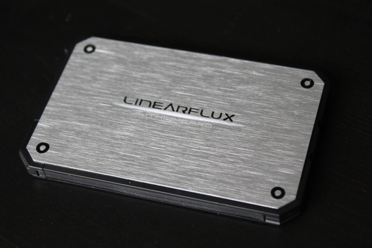 The LinearFlux LithiumCard is a credit card-sized portable charger