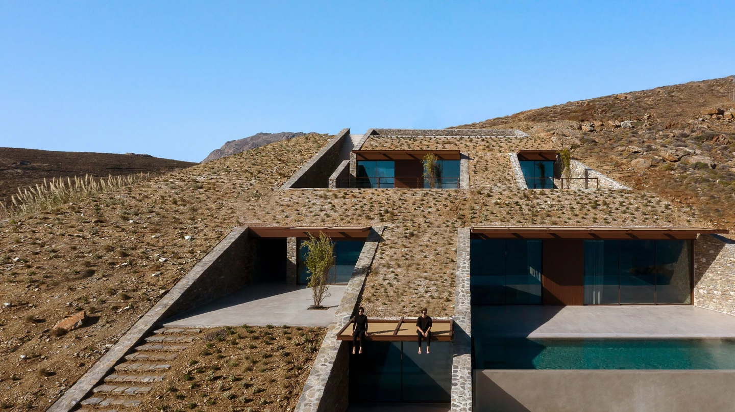 NCaved Residence, by Mold Architects, is a luxury home buried into a rugged Greek hillside. The project is a winner in the Residential Architecture - Single Family category of the 2021 Architecture MasterPrize
