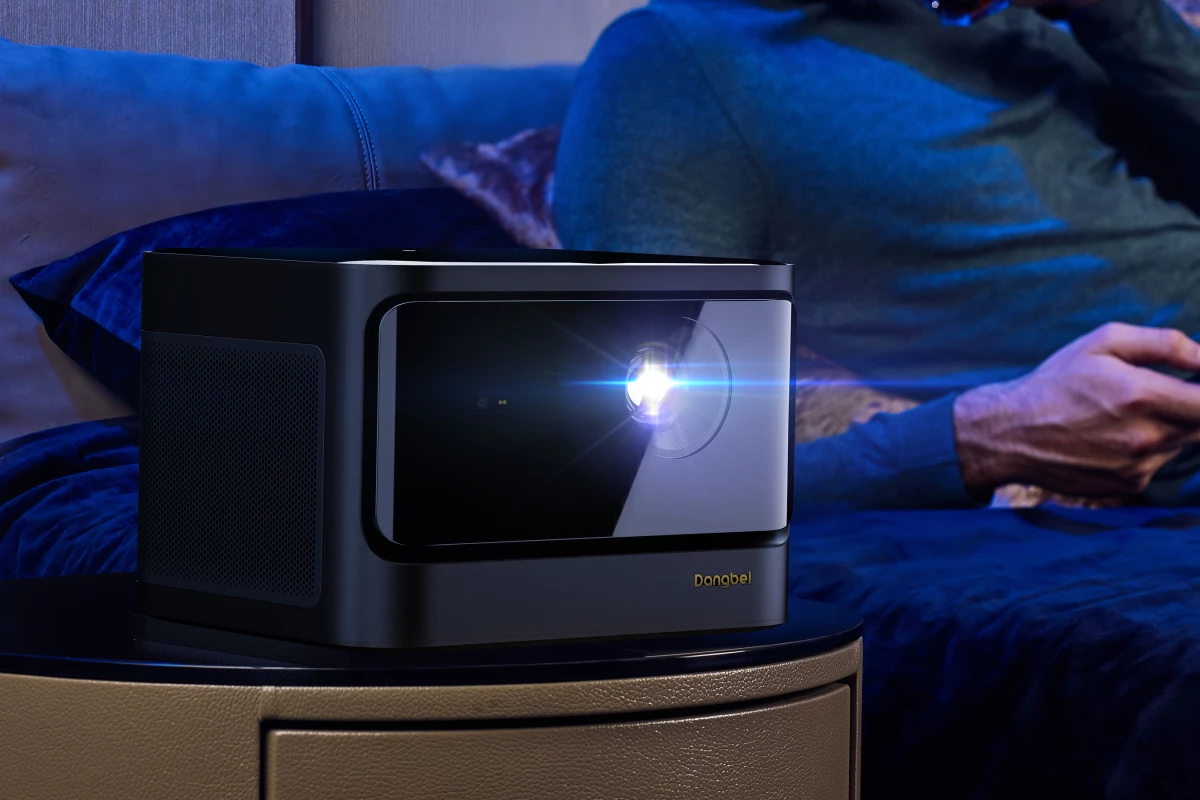 The Dangbei Mars laser projector puts out 2,100 ISO lumens, and comes with licensed Netflix and Prime Video apps
