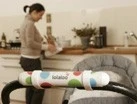 The Lolaloo rocking device takes care of rocking baby to sleep while you relax
