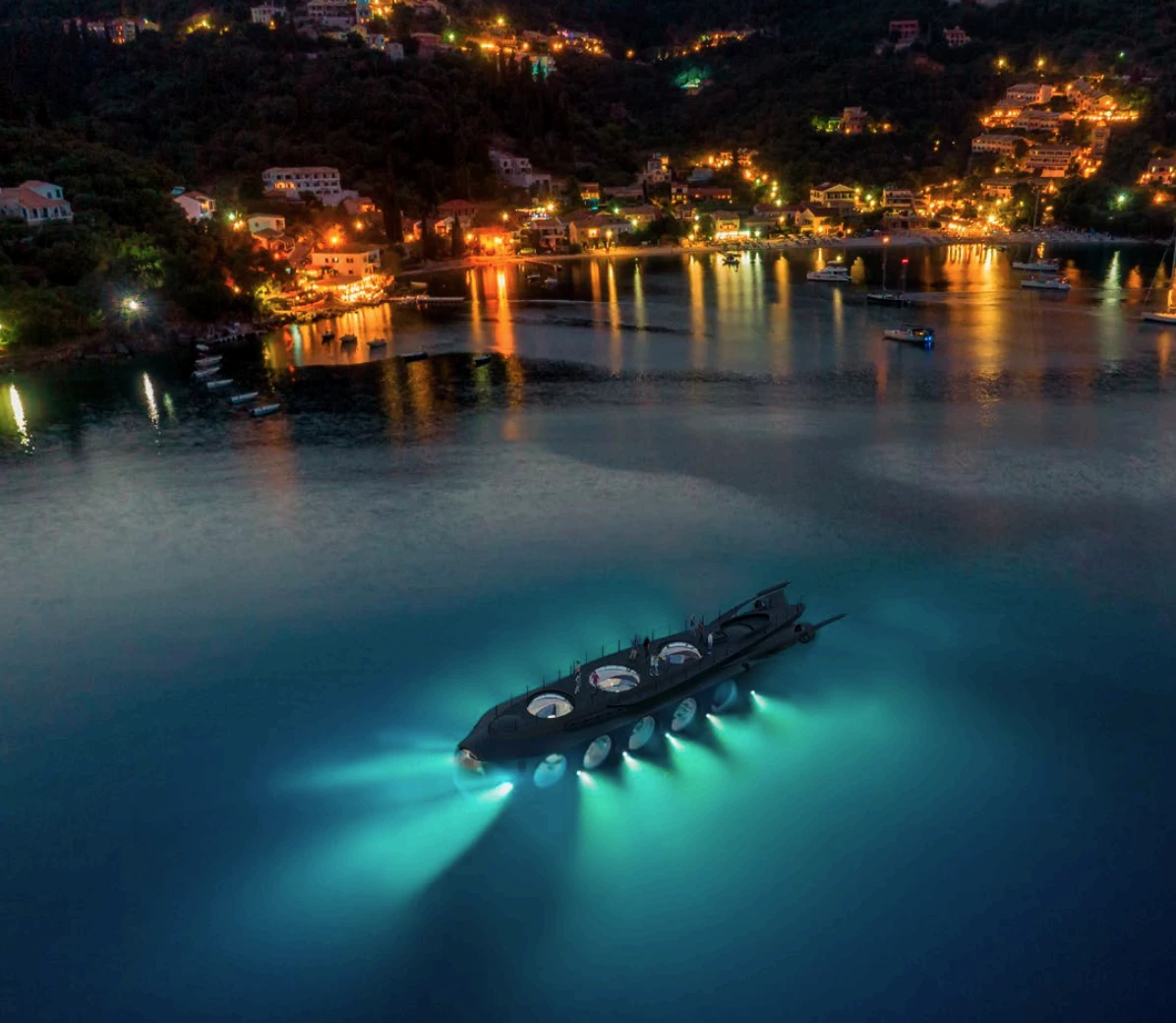 Powerful exterior lighting gives you a better view of the depths below, but also looks pretty cool when you're on the surface