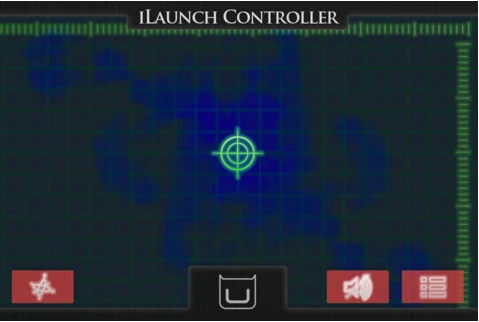 Slide your finger up, down, left and right, to position the iLaunch Thunder