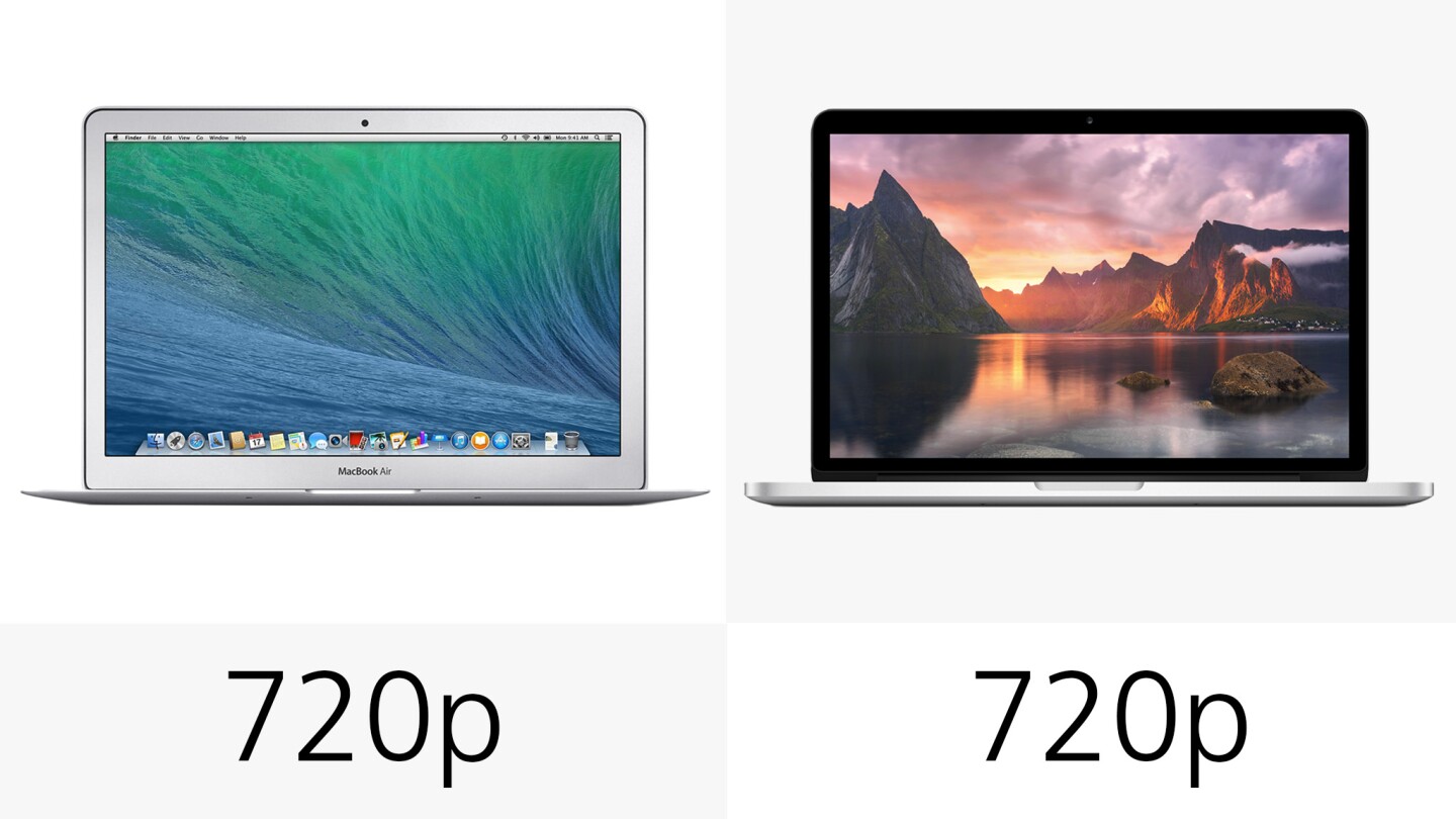 Both laptops have 720p front-facing cameras