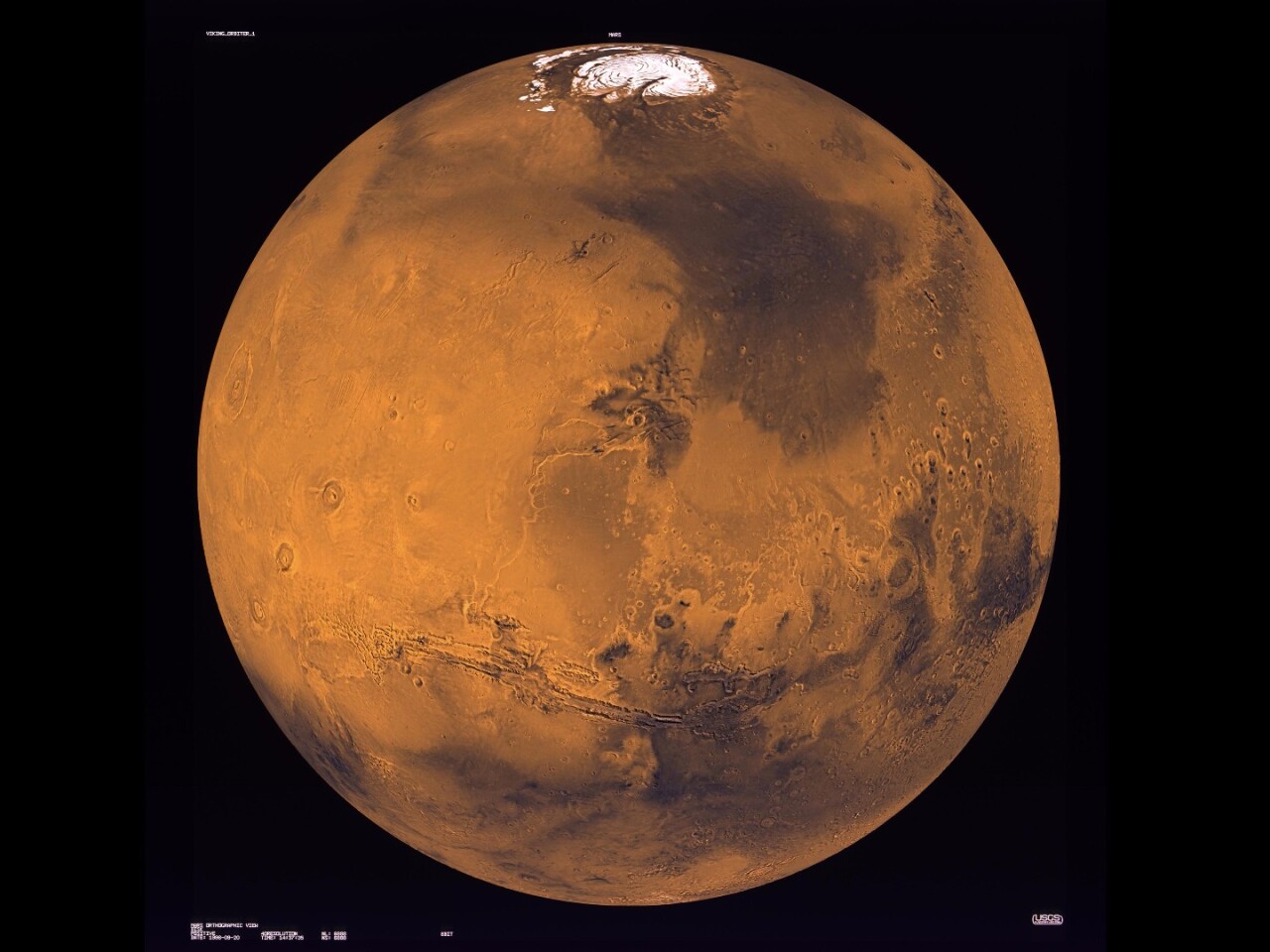 Mars as seen by the Viking 1 Orbiter