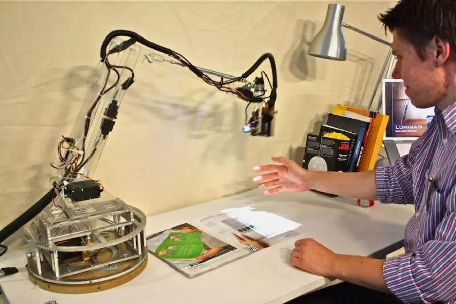 The LuminAR Bulb can scan documents by taking high quality photos, which can then be sent wirelessly to connected devices