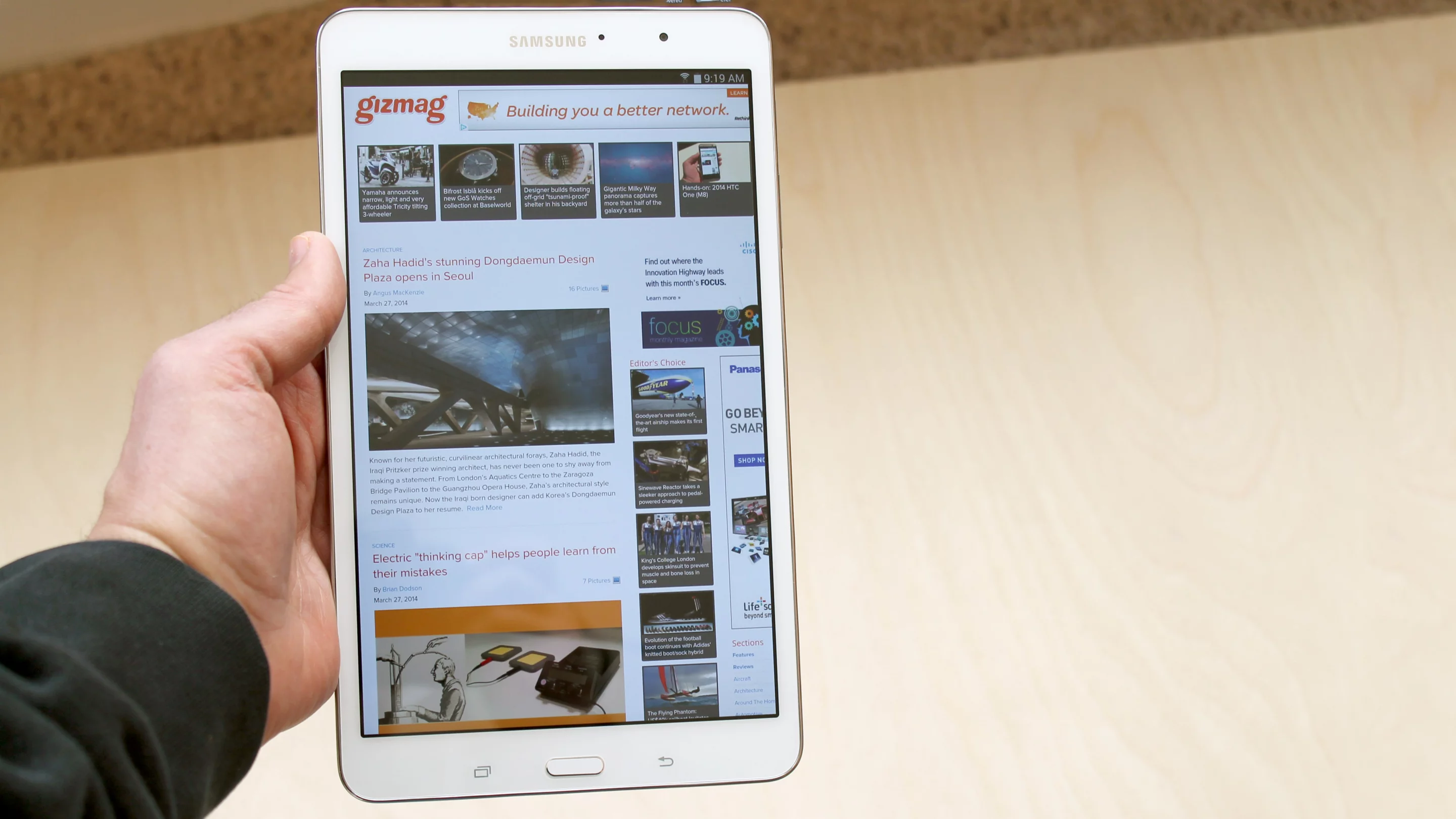 The Tab Pro 8.4 feels extremely light in hand