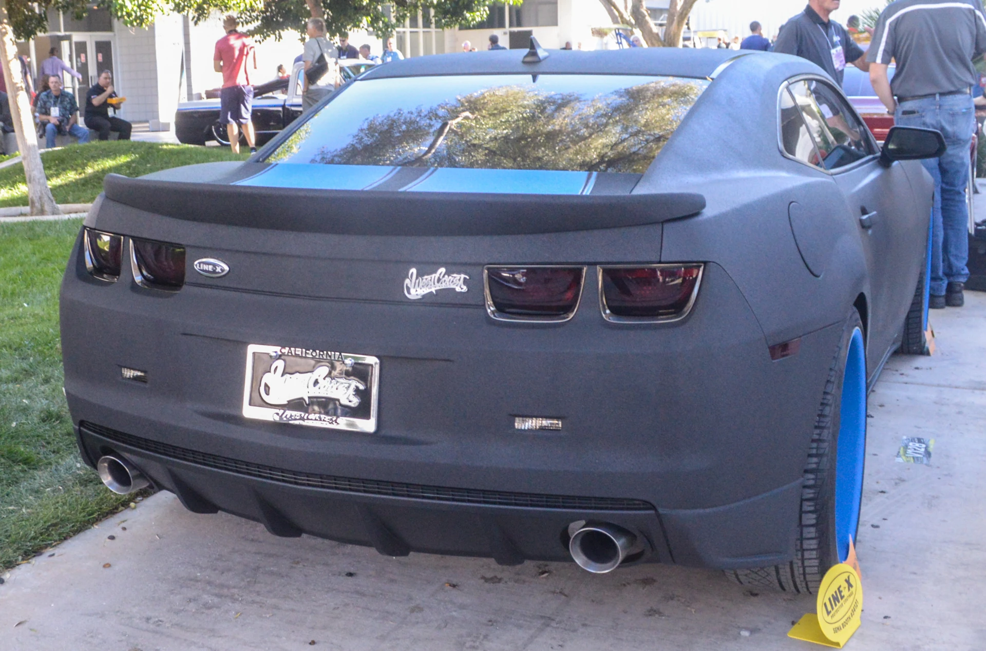 The Chevy Camaro gets a Line-X bed liner treatment (Photo: C.C. Weiss/Gizmag)