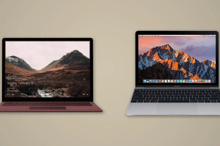 The new Microsoft Surface Laptop has Apple's MacBooks in its sights. Here's how it compares the the 12-inch MacBook (2016 edition)