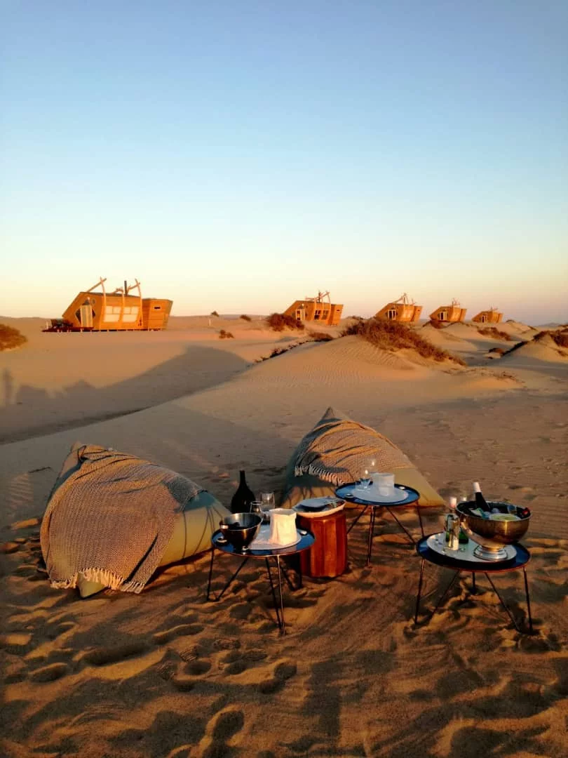 Shipwreck Lodge is a collection of 10 eco-minded cabins inside Skeleton Coast National Park
