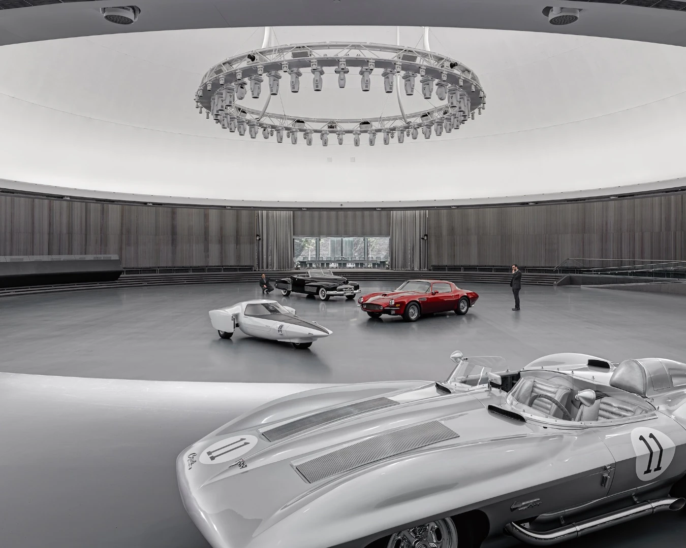 General Motors commissioned a large indoor viewing auditorium as part of a larger Technical Center back in 1956