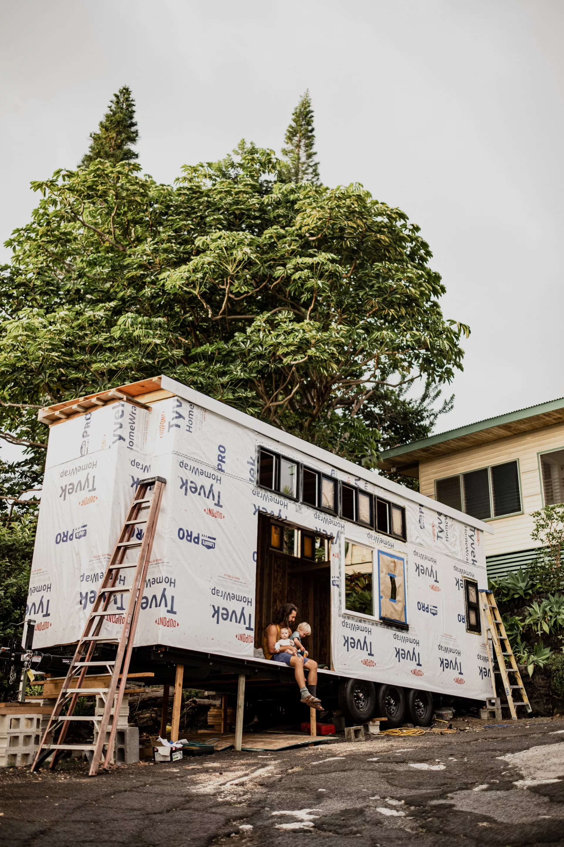 The Ohana tiny house is largely built from timber