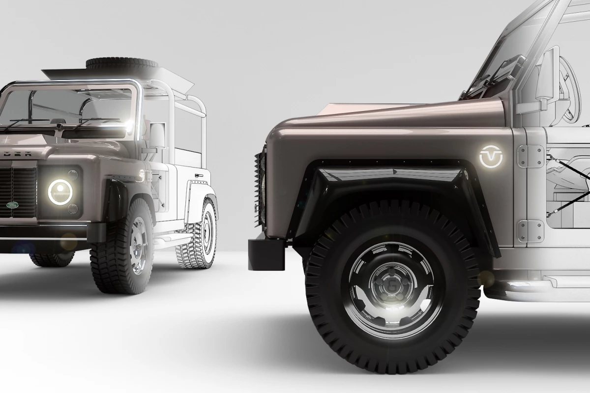 Everrati has teamed up to create a breezy electric Land Rover land tender for superyacht owners